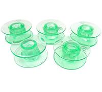 5 green bobbins for Husqvarna Viking Group 5, 6, 7 (Designer I, II, Platinum, Freesia, Scandinavia) sewing machine