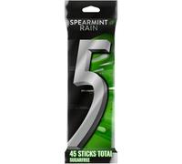 5 Gum Rain Sugar Free Spearmint Chewing Gum 3 x 15 Stick Packs