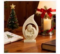 5” H Nativity Scene Indoor - Holy Family Statue Catholic Christmas Decoration, Resin Figurine of Mary, Joseph and Baby Jesus, Small Xmas Religious Decor for Shelf, Mantel, Desk, Catholic Gifts