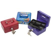5" Heavy Duty Metal Cash TIN Lockable Petty Money, Coin and Note Security Box + 2 Keys