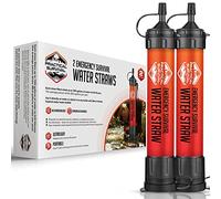 5 High Capacity Emergency Survival Water Straws - Personal Water Filter for Camping, Hiking, Travel, Biking, Survival, Emergency preparedness, Lightweight, Reusable and with no Expiration Date. (5)