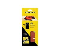 Stanley Sanding Sheets Punched Hook and Loop 1/3 - 93 x 190 mm - Assorted Pack of 5