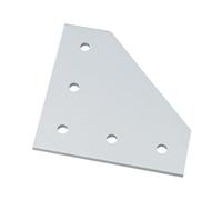 5 Hole 90 De Corner Bracket Aluminum Profile Conntor for 3030 4040 Eusion, Metal Right Ale Mounti Plate, Rust Resistant Joint Brace, Black or Silver Finish for Home and Industrial Use(Silver)