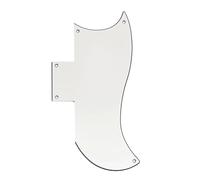 5-Hole Half Face Guitar Pickguard, Compatible for EPI SG China Made Standard 61 Electric Guitar(3ply White)
