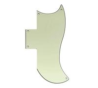 5-Hole Half Face Guitar Pickguard, Compatible for EPI SG China Made Standard 61 Electric Guitar(3ply Mint Green)