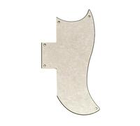 5-Hole Half Face Guitar Pickguard, Compatible for EPI SG China Made Standard 61 Electric Guitar(Aged White Pearl)