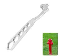 5 Hole Hydrant Wrench for Fire Hydrants, 360mm Galvanized Iron Fire Equipment with Built-in Spanner and Rocker Lug, Heavy-Duty Tool for Firefighters