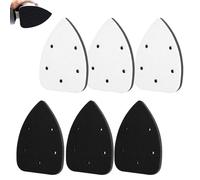 5 Holes Sander Sandpaper Backing Pads, 6 Pcs Mouse Sanding Interface Pad Sponge Triangle Sanding Pads Hook and Loop Impact Resistant Low Noise
