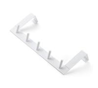 Rayen White coat hook with 5 hooks | door hook | multifunctional | space-saving, metal, 36x12,5x4 cm