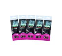 5 hooks Feather Rig Size 4 For Boat Sea And Shore Lure Rig for Mackerel, Horse Mackerel, And Herring (5/10 pack) (Radiant green)