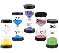 5 Hourglass Sand Timers for kids/Kitchen egg-Visual timer 1/3/10/20/30 Min