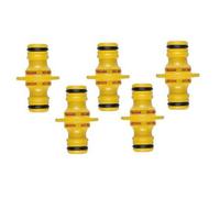 5 Hozelock Double Male Connectors 2291 Garden Hose Pipe Fitting Attachment Pack