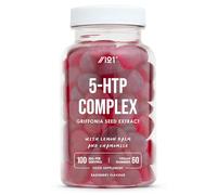 5-HTP Gummies - Bedtime Gummies with Chamomile & Lemon Balm Extracts, Raspberry Flavour - 60 Gummies. 1 Pack