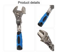 5-in-1 10-Inch Multifunctional Retractable Adjustable Wrench with Swivel Head, Folding Crescent Ratchet Spanner for Water, Electricity, Air Conditioning Equipment Bagged