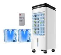 5-in-1 Air Cooler for Home,Portable Air Conditioner&Remote Control,3 Speeds,60° oscillation,Evaporative Cooler with 4 Ice Boxes,Ultra Quiet 24h Timer Cooling,Air Purification Fan (Remote Control)