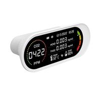 5 In 1 Air Quality Detector TVOC HCHO CO2 Meter Carbon Dioxide Temperature Humidity Testing Monitor Lound Alarm