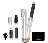 5 in 1 Air Styler - Magic Styler - Hair Dryer Brush - Multi use Styling Appliances - Thermal Wrap - for Curling, Straightening, Volumizing and Drying - Hair Curler - Ionic Technology (White)
