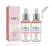 5 In 1 Anti Wrinkle Firming Serum,5 In 1 Skin Vitamin Serum,Hydrating Collagen Seru m For Face & Body,Hydrate Moisturize,Reduce Fine,Lightweight & Non-Greasy,Suitable For All Skin Types (2PCS)