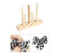 5 in 1 Bow Maker for Ribbon, Wooden Wreath Bow Maker Tool with Instructions for Creating Bows, Party Decorations, Hair Bows, Corsages, Holiday Wreaths, Various Crafts