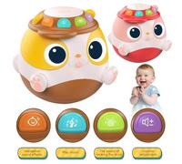 5 in 1 Cartoon Hand Drum 6 Volume Levels Dog Music Drum for Gift (Pink)