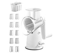 5-in-1 Cheese Grater, Rotating Vegetable Slicer, 5-in-1 Hand Crank Cheese Shredder, Safe Kitchen Manual Food Cutter, Hand Cheese Grater for Carrots,