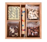 5-in-1 Chess Set Checkerboard Game Wooden Board Game Toy with Storage Drawers 2 for Extra Queens Party Suppl Supply Supplys Supply Kit for Adults Gaming