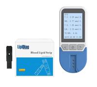 5-in-1 Cholesterol Testing Device, Measures HDL Triglycerides with 25 Strips, 500 Data Storage, 2-Minute Results for Home Health Monitoring