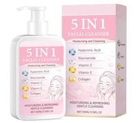 5-in-1 Cleansing Milk, containing hyaluronic acid and niacinamide, 100ml - Moisturizing and gentle cleansing foam, rich in Vitamin C, Vitamin E, and collagen, suitable for all skin types
