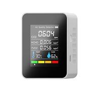 5 in 1 CO2 Meter Digital Temperature Humidity Sensor Tester TVOC HCHO DetectorAir Monitor Carbon Dioxide Meter Formaldehyde Detector Home