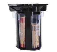 5 in 1 Coin Sorter and Counter, Desktop Coin Organizer with ABS Tubes for Quick Accurate Change Sorting, Compact Coin Holder for Home Office Use