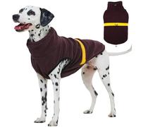 5 in 1 Dog Fleece Vest Sweater for Large Dogs, Warmth Sweaters with 3 Adjustable Buckles, Lightweight Pet Sweater with Reflective Strips, Pullover Coats for Standard Poodle, Male or Female(Brown, L)