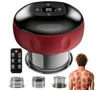 5 in 1 Electric Cupping Set, Electric Cupping Therapy, Electric Cupping Massager with 3 Cups with 12 Levels Adjustable Temperatures and Remote Control for Back, Neck, Shoulders, Body and Legs