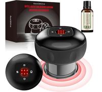 5 in 1 Electric Cupping Set, Smart Vacuum Gua Sha Cupping Therapy Massager with 6 Levels Adjustable Temperatures Essential Oils and Remote Control for Back, Neck, Shoulders, Body and Legs