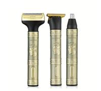 5-in-1 Electric Grooming Kit for Men - Rechargeable Nose, Ear, Beard, Hair & Body Trimmer with Washable Heads & Travel Case