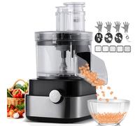 伟 祥 5 in 1 Electric Vegetable Chopper, Multifunctional Food Cutter＆Slicer, 600W Electric Vegetable Cutter, 5 Cube Grid, 5000ml Capacity, Multifunctional Meat Grinder Blender