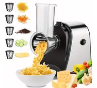 5 in 1 Electric Vegetable Slicer & Cheese Grater 250W, Stainless Steel
