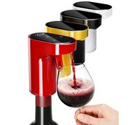 5-in-1 Electric Wine Decanter with Aerator,Smart Liquor Dispenser Adjustable Dosing,Digital Whiskey Pourer,Automatic Liquor Bottle Pump,Birthday Gifts,Valentines Day Gifts for Her/Him/Women/Men(Red)