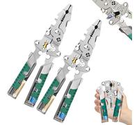 5-in-1 Electrical Pliers - Folding Wire Stripper Tool with Voltage Tester | Crimping, Cutting, Screwdriving | Foldable Design for Electricians, Folding Stylus Screwdriver Wire Stripper (A 2PCS)