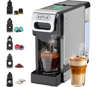 5 in 1 Espresso Single Serve Coffee Machine for Nespresso Original/Dolce Gusto/L’OR/Ground Capsule and ESE Coffee Pods,19Bar Multi-Capsule Coffee Machine ST-550 (ST-550-2)