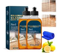 5 in 1 Floor Cleaner, Fragrance Cleaning Care Solution, Dual-Action Stain & Odor Remover Floor Cleaner, All-Purpose Fragranced Mopping Solution for Home Kitchen Bathroom (2PCS)