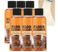 5 in 1 Floor Cleaner Polish, Multi-Surface Hardwood Floor Cleaner and Polish Restorer, Stain & Odor Remover for Wood, Laminate, Tile, Ceramic Floors, Quick Shining for Kitchen Bathroom (6PCS)