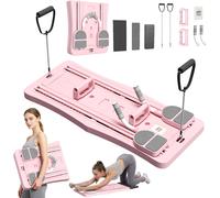 5 in 1 Foldable Pilates Reformer Board with LED Counter, Multifunctional Exercise Equipment with Resistance Bands & Ab Roller