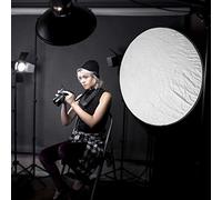 5 in 1 Foldable Reflector Panel with Silver, Gold, Black, White, Soft Light - Multi-Color Reflectivefor Variety of Lighting Effects, Portable Design with Double Handles, Ideal