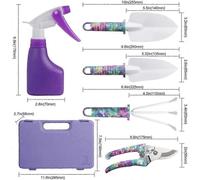 5-in-1 Gardening Tools for Women with Carrying Case, Sturdy Gardening Tools with Ergonomic Handle, Gardening Gift for Parents