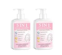5-in-1 Gentle Foaming Facial Cleanser | Multi-Benefit Daily Face Wash for Home Skincare Routine(2PCS)