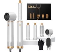 5 in 1 Hair Styler Airbrush 5 in 1 Multi Styler, Air Styler 5 in 1 with Air Curler, Hair Dryer, Brush Hair Dryer for Drying and Styling Straightening Volumizing Curling Sleeking