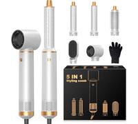 5 in 1 Hair Styler, Airbrush 5 in 1 Multi Styler, Hair Styler, Air Styler with Ionic Hair Dryer, Air Curler, Blow Dryer Brush, Hair Straightener Brush for Dry, Curl, Straighten and Volumise