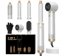 5 in 1 Hair Styler, Airbrush Hair Styler, Airbrush 5 in 1, Airstyler with Ionic Hair Dryer, Auto Air Curler, Hot Air Brush for Dry, Curl, Straighten, Volumise,and Smooth All Hair Type/Length