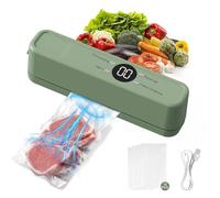 5 in 1 Handheld Heat Sealer, Mini Bag Sealer with 3 External Connectors, Portable Vacuum Sealer Machine with 10 Pcs Vacuum Sealer Bags for Snack Preservation and Food Storage