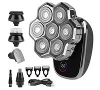 5-in-1 Head Shavers for Men, 7D Magnetic Rotary Electric Razor with LED Display, Dry & Wet Head Shavers for Bald Men, IPX6 Waterproof, Type-C Rechargeable